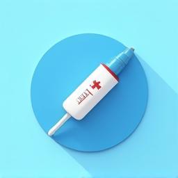 Healthcare icon thermometer and cross